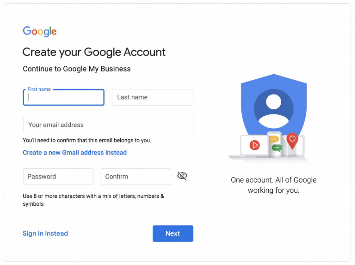 Google Business Profile — walkthrough screenshot