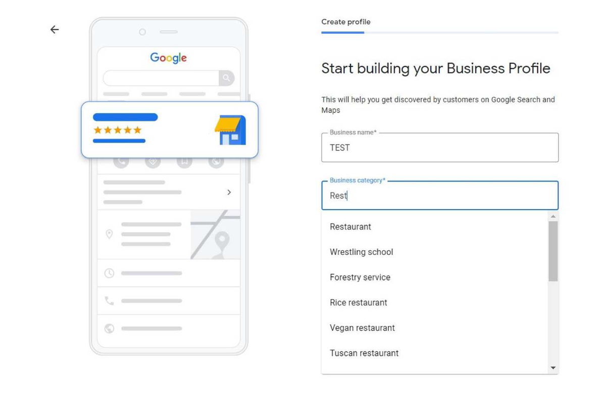 Google Business Profile — walkthrough screenshot