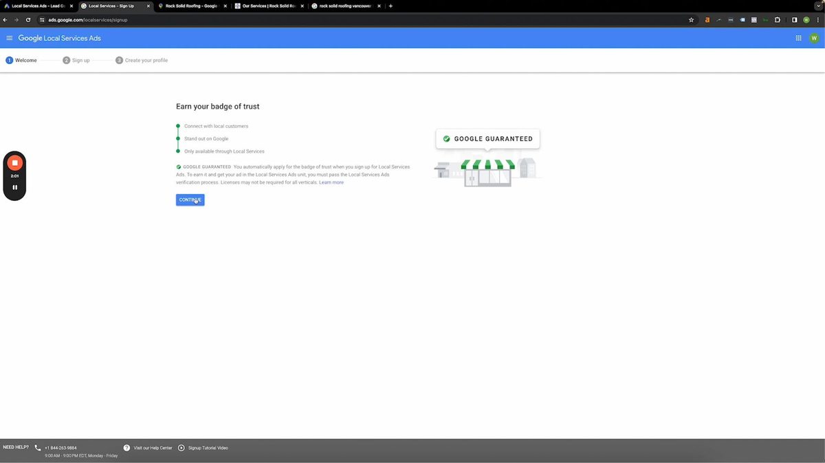 Local Service Ads — walkthrough screenshot