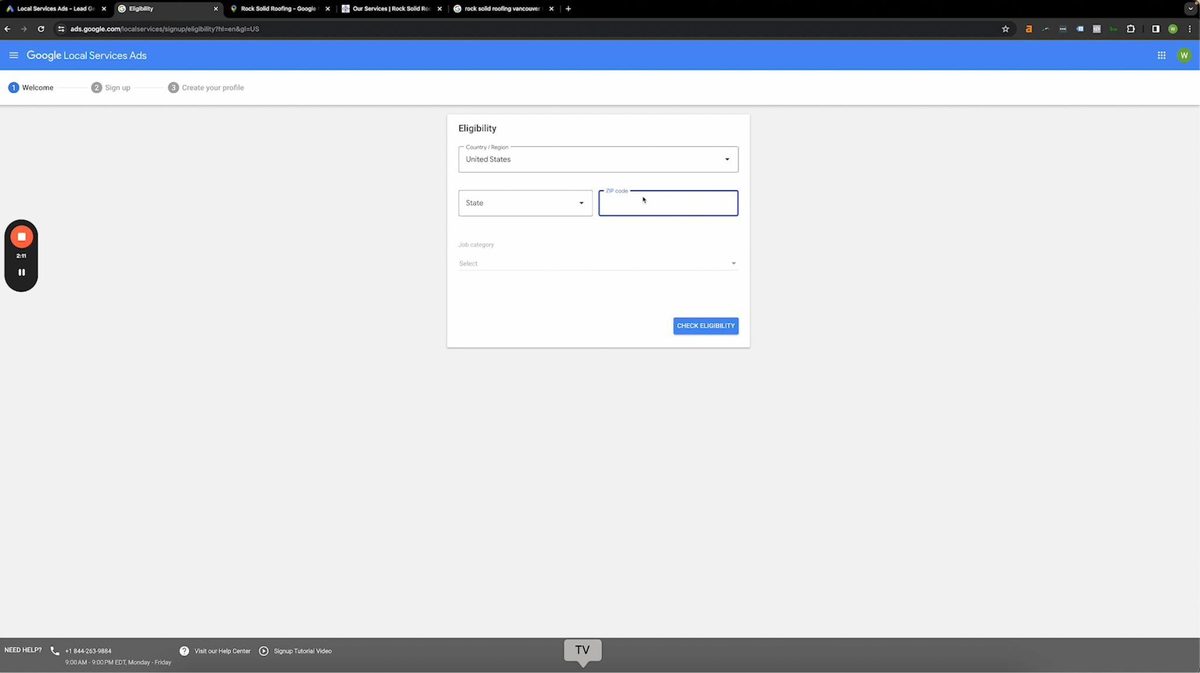 Local Service Ads — walkthrough screenshot