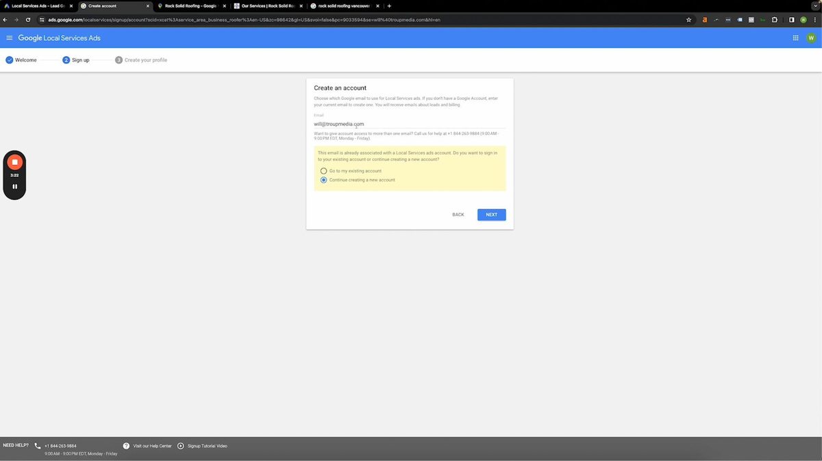 Local Service Ads — walkthrough screenshot