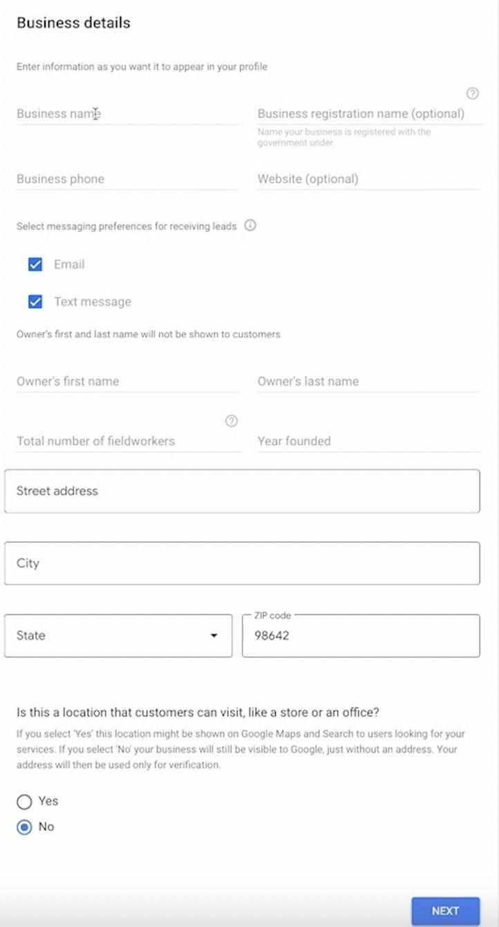 Local Service Ads — walkthrough screenshot