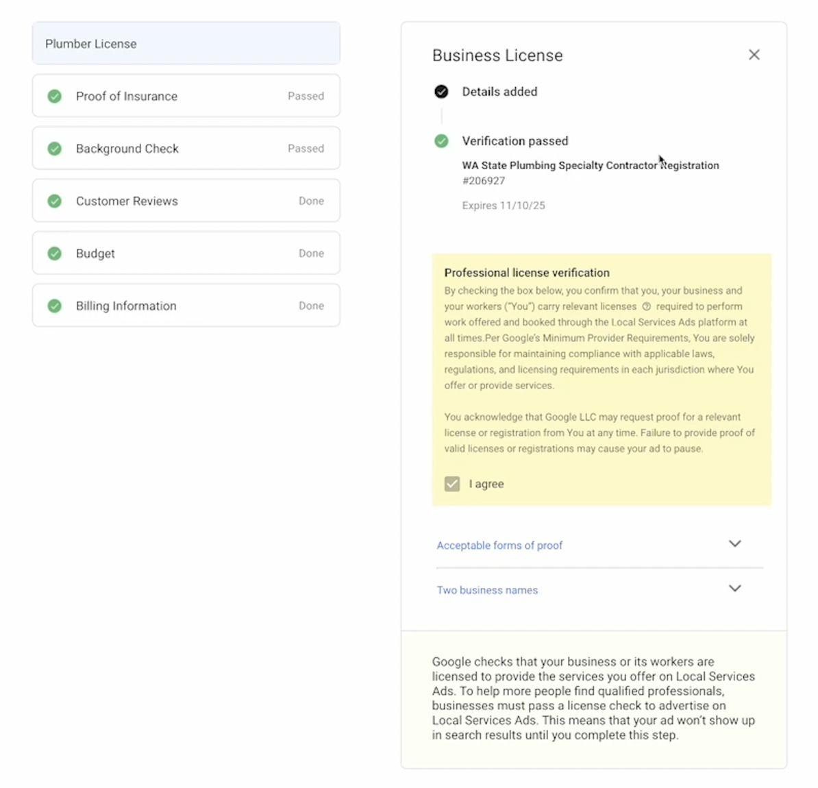 Local Service Ads — walkthrough screenshot