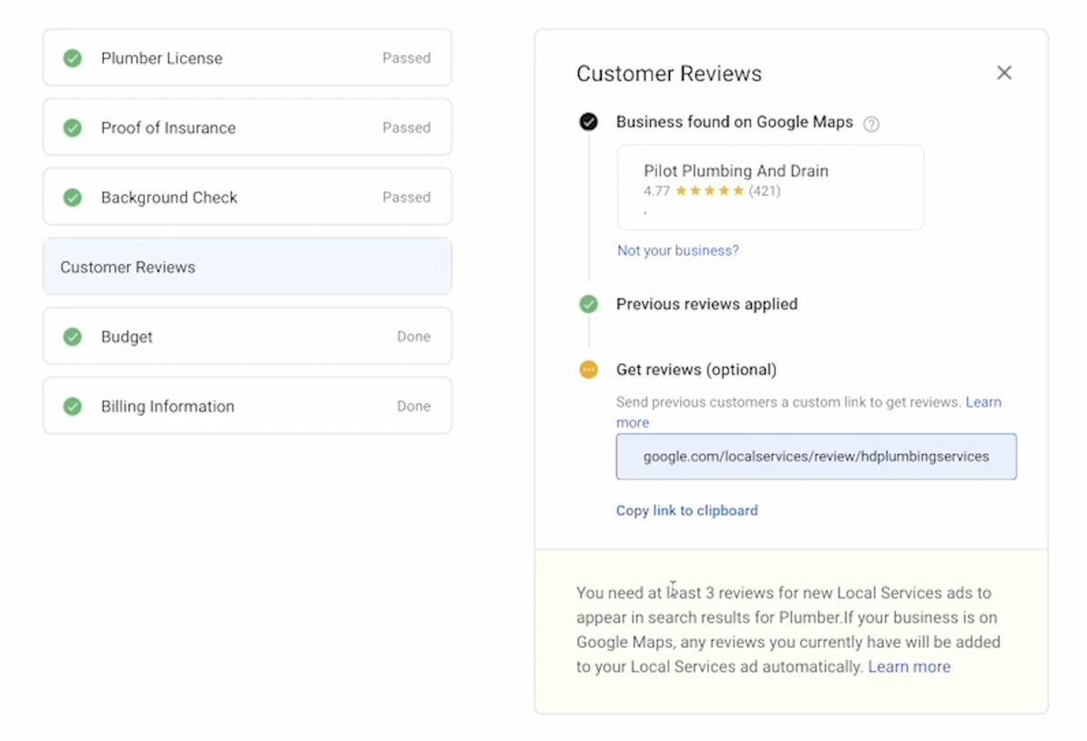 Local Service Ads — walkthrough screenshot