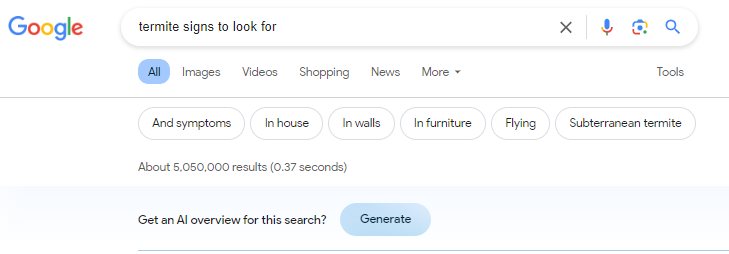 Search Generative Experience — walkthrough screenshot