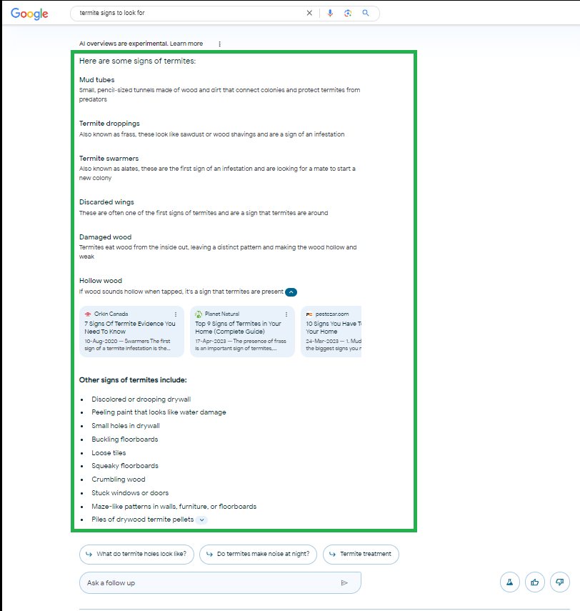 Search Generative Experience — walkthrough screenshot
